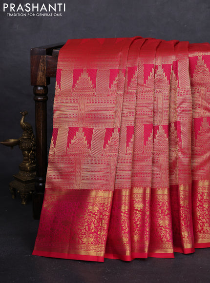 Pink Pure Kanchipuram Silk Saree