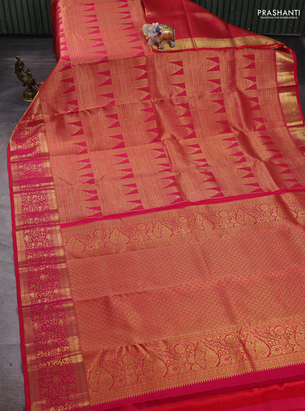 Pink Pure Kanchipuram Silk Saree