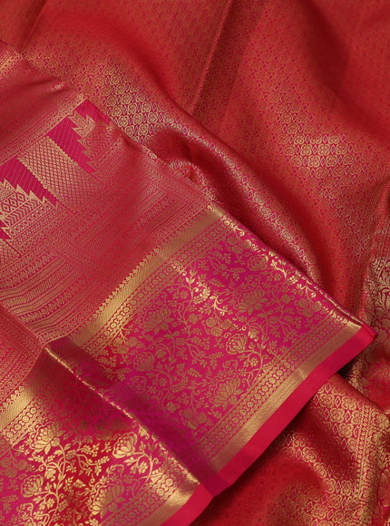 Pink Pure Kanchipuram Silk Saree