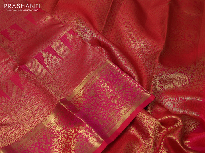 Pink Pure Kanchipuram Silk Saree