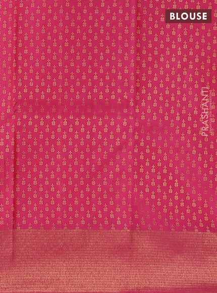 Violet & Pink Pure Kanchipuram Silk Saree