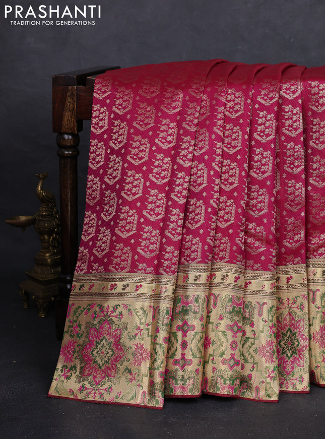 Wine Pure Kanchipuram Silk Saree