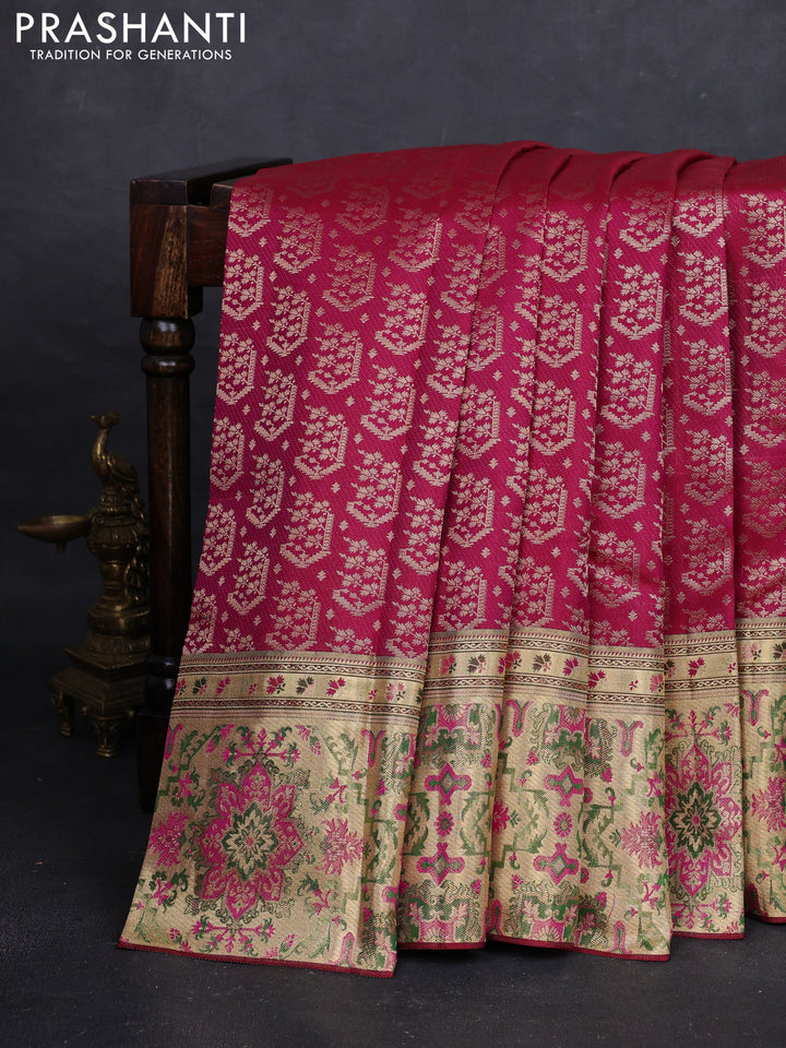 Wine Pure Kanchipuram Silk Saree