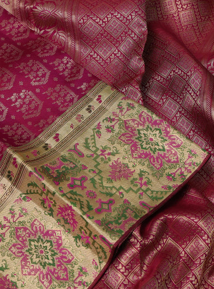 Wine Pure Kanchipuram Silk Saree