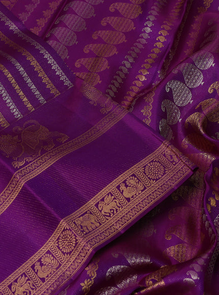 Purple Pure Kanchipuram Silk Saree
