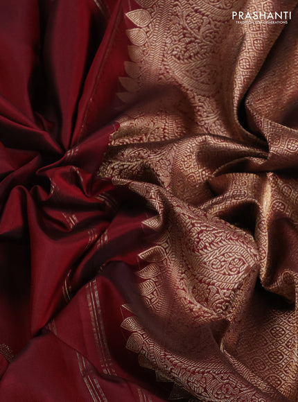 Maroon Pure Kanchipuram Silk Saree