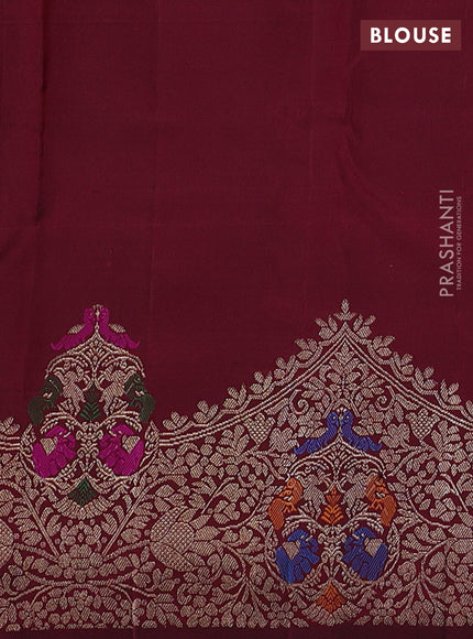 Maroon Pure Kanchipuram Silk Saree