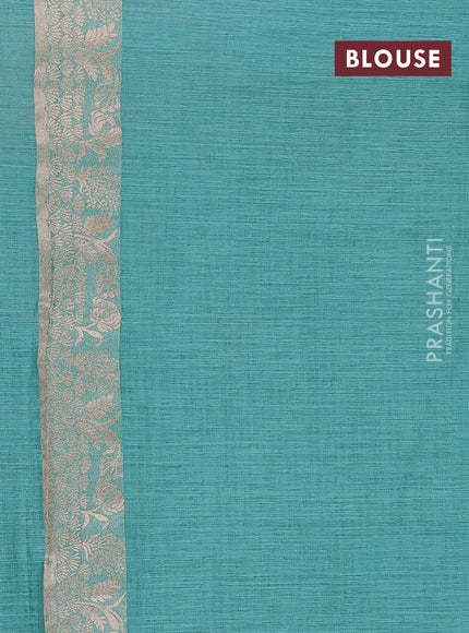 Pastel Green Semi Tussar Saree - Butta