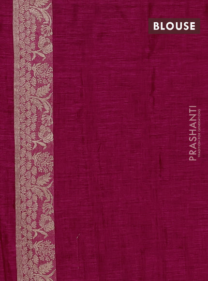 Pink Semi Tussar Saree - Butta
