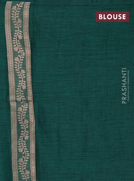Green Semi Tussar Saree - Butta
