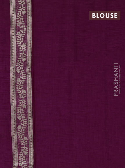 Wine Semi Tussar Saree - Butta
