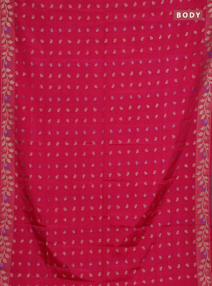 Pink Semi Tussar Saree - Butta