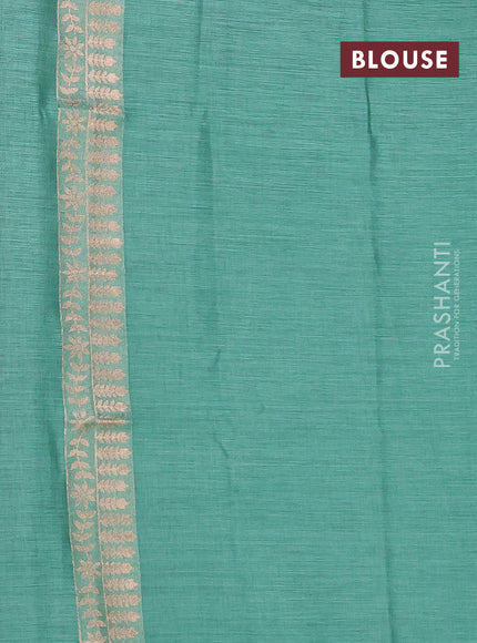 Pastel Green Semi Tussar Saree - Butta