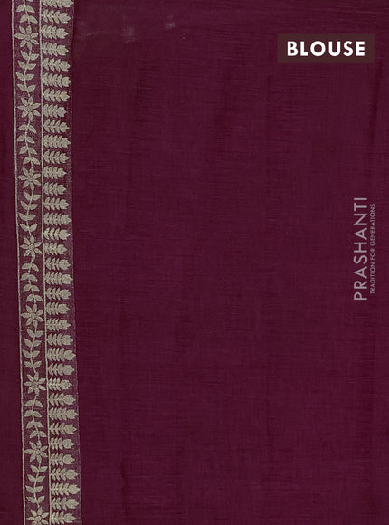 Wine Semi Tussar Saree - Butta