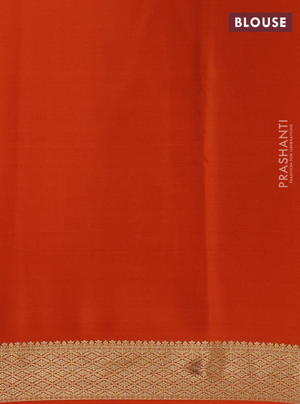 Teal & Orange Pure Mysore Silk - Weaves