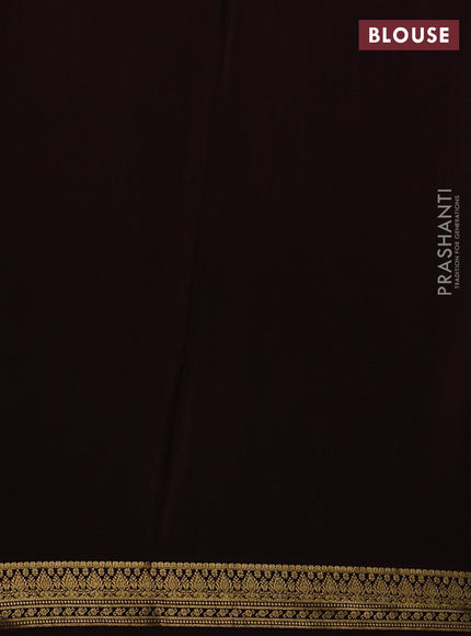 Coffee Brown Pure Mysore Silk - Buttas