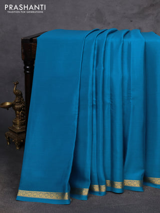 Blue Pure Mysore Silk Saree