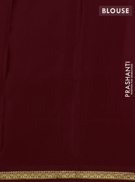 Maroon Pure Mysore Silk Saree