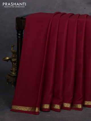 Red Pure Mysore Silk Saree