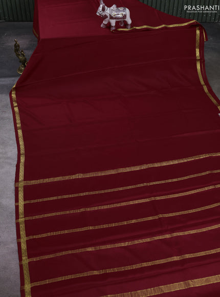 Red Pure Mysore Silk Saree