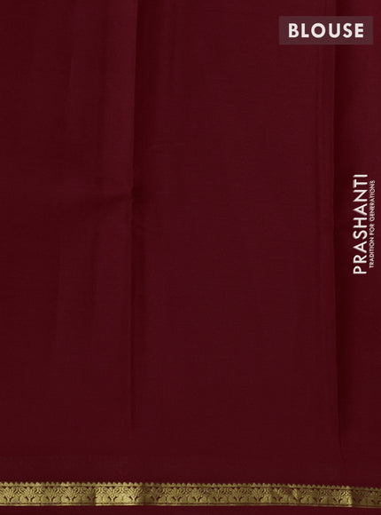 Red Pure Mysore Silk Saree