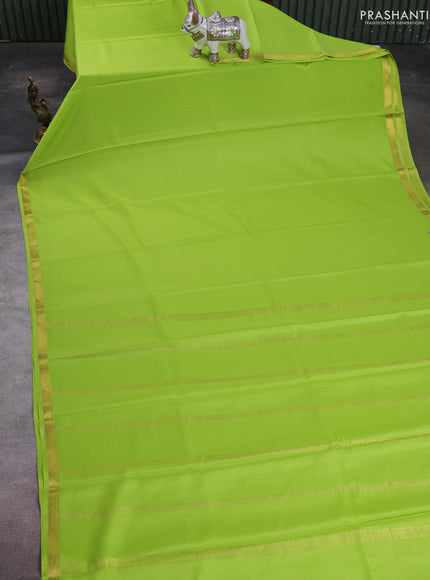 Green Pure Mysore Silk Saree