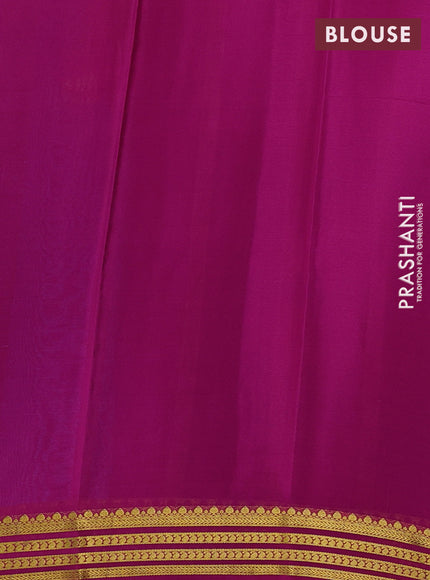 Cs Blue & Pink Pure Mysore Silk Saree