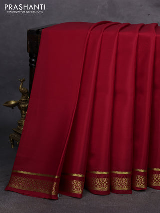 Red Pure Mysore Silk Saree