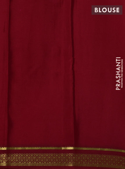 Red Pure Mysore Silk Saree