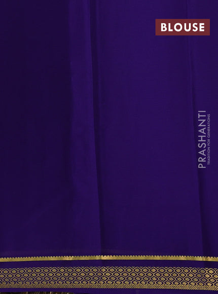 Blue Pure Mysore Silk Saree