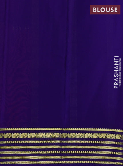 Pink & Violet Pure Mysore Silk Saree