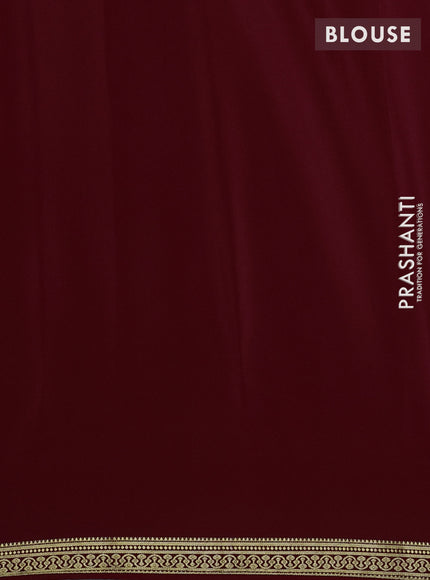 Maroon Pure Mysore Silk Saree