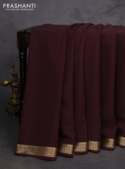 Coffee Brown Pure Mysore Silk Saree