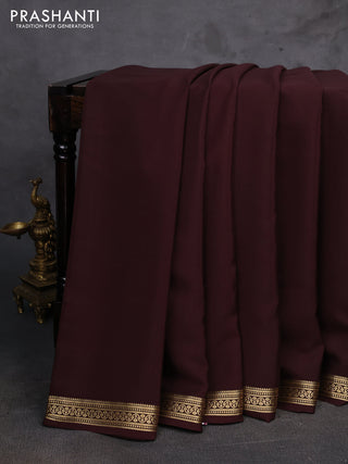 Coffee Brown Pure Mysore Silk Saree