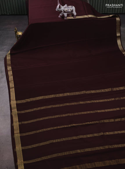 Coffee Brown Pure Mysore Silk Saree