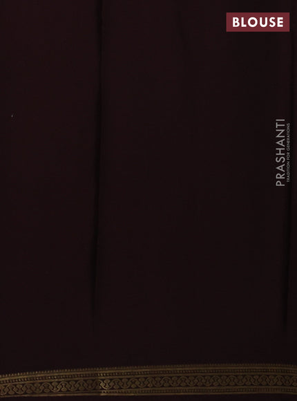 Coffee Brown Pure Mysore Silk Saree