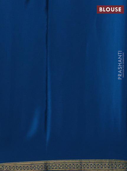 Blue Pure Mysore Silk Saree
