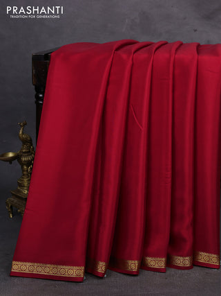 Red Pure Mysore Silk Saree