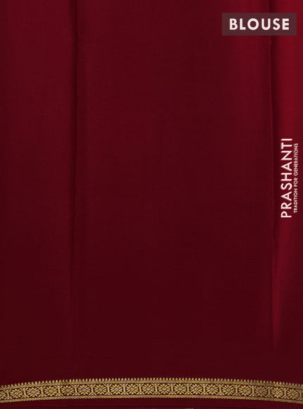 Red Pure Mysore Silk Saree