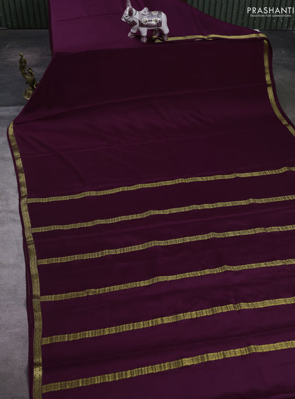 Wine Pure Mysore Silk Saree