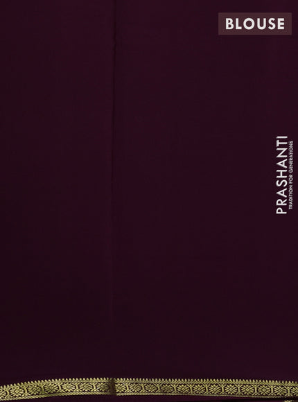 Wine Pure Mysore Silk Saree