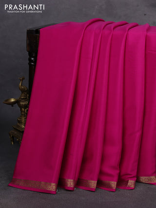 Pink Pure Mysore Silk Saree