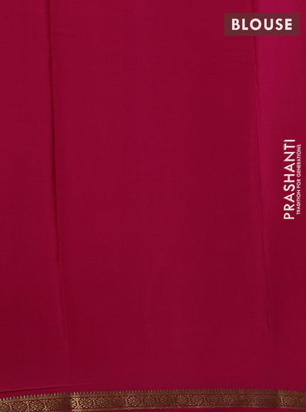Pink Pure Mysore Silk Saree