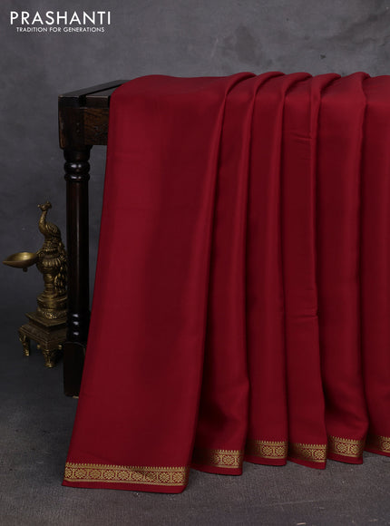 Red Pure Mysore Silk Saree