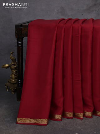 Red Pure Mysore Silk Saree