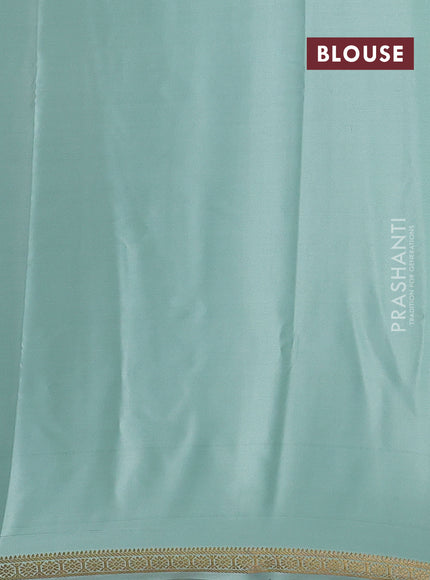 Pastel Green Pure Mysore Silk Saree