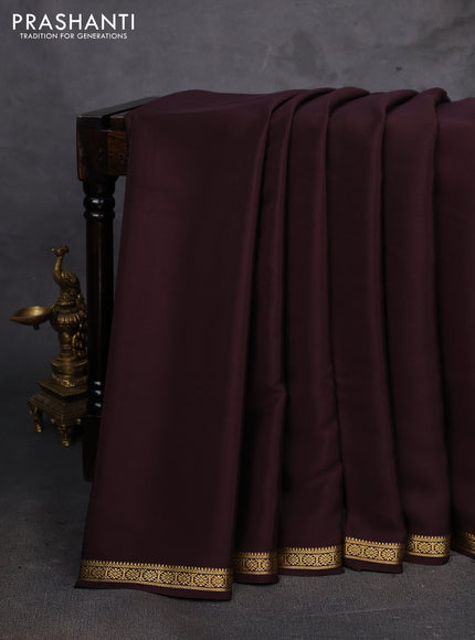 Coffee Brown Pure Mysore Silk Saree