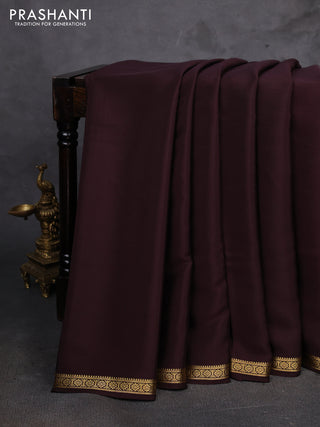 Coffee Brown Pure Mysore Silk Saree