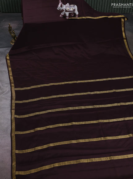Coffee Brown Pure Mysore Silk Saree