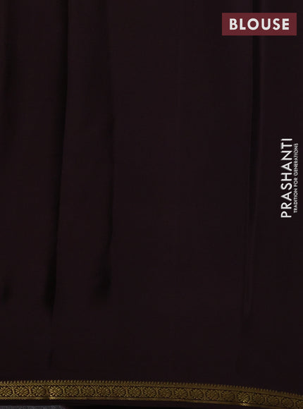 Coffee Brown Pure Mysore Silk Saree